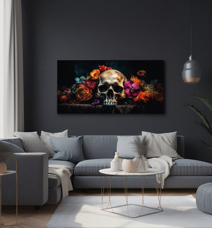 Canvas Print "Flower skull"