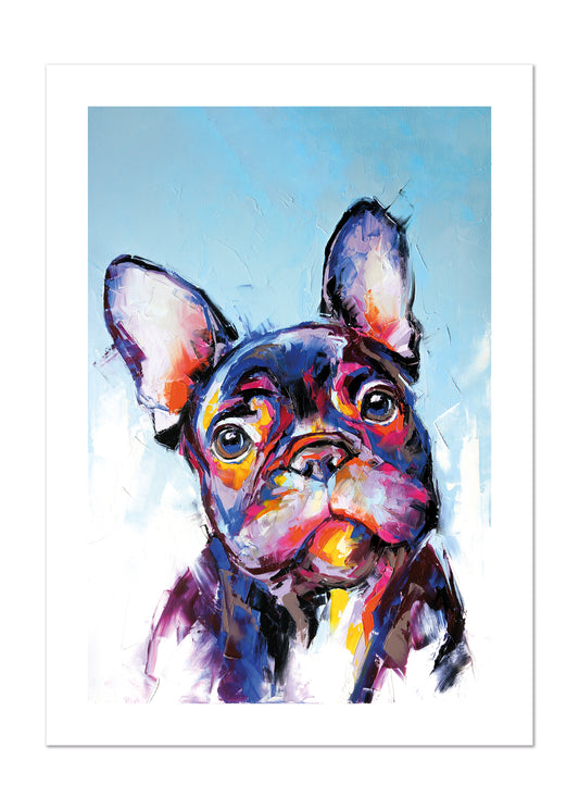 Grafikkult® French Bulldog Deco Poster | Wall pictures as art prints | For living room or bedroom | Poster without a picture frame