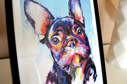 Grafikkult® French Bulldog Deco Poster | Wall pictures as art prints | For living room or bedroom | Poster without a picture frame