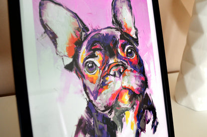 Grafikkult® French Bulldog Deco Poster | Wall pictures as art prints | For living room or bedroom | Poster without a picture frame