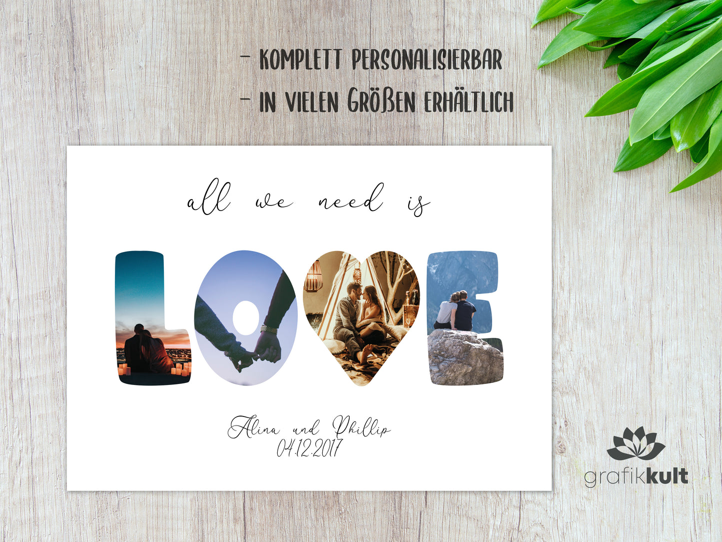Love Poster Fotocollage (ohne Rahmen)