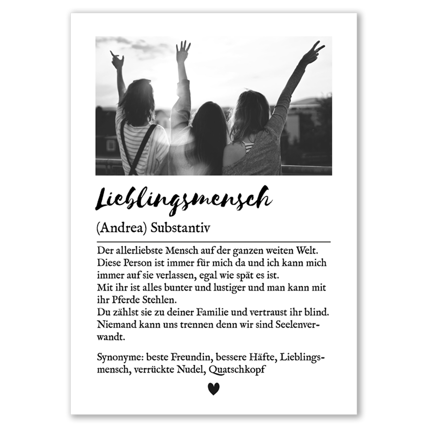 Personalisiertes Definitionsposter als PDF-Datei