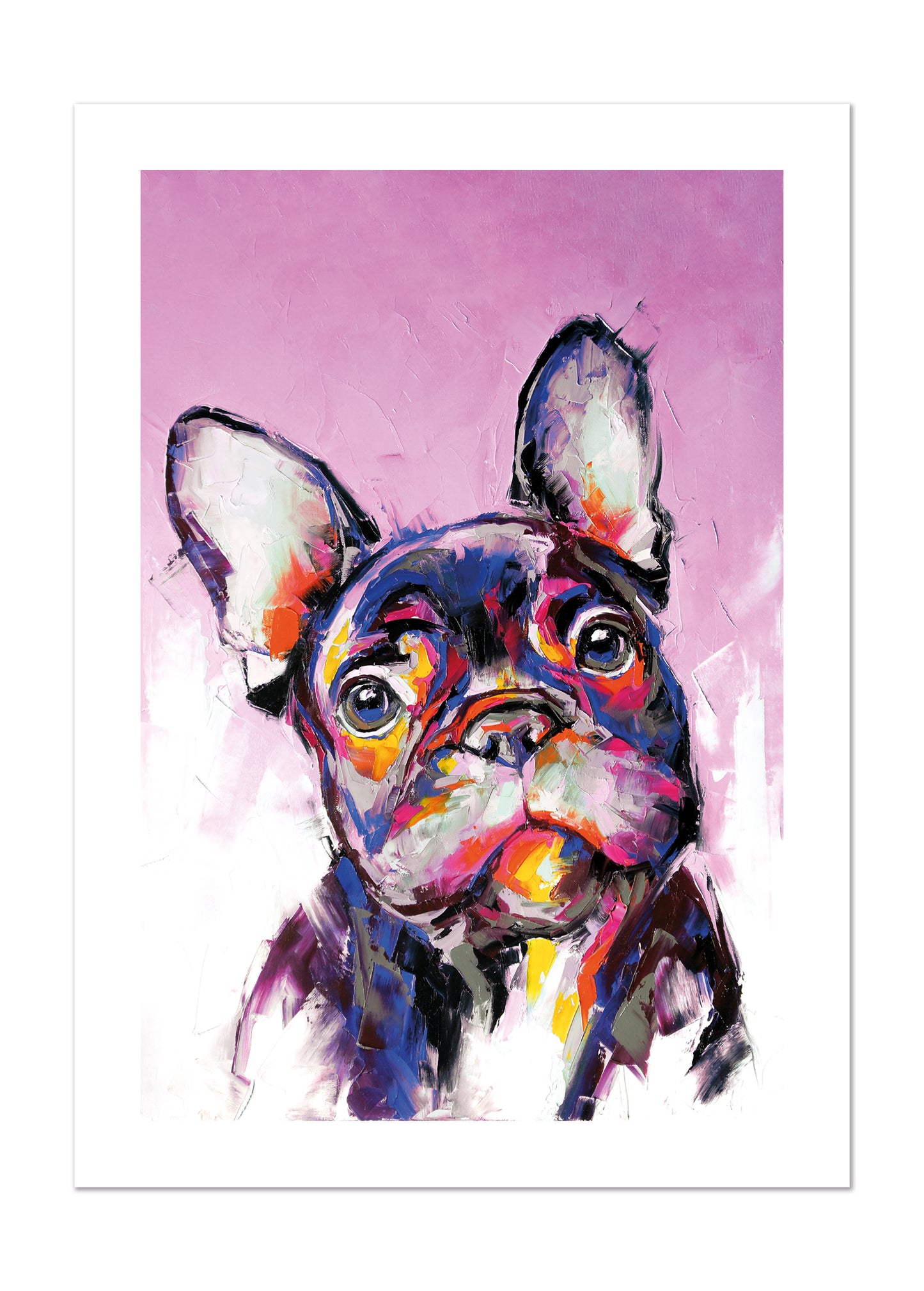 Grafikkult® Französische Bulldogge Deko Poster | Wandbilder als Kunstdruck | Für Wohnzimmer oder Schlafzimmer | Poster ohne Bilderrahmen