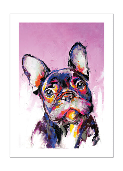 Grafikkult® French Bulldog Deco Poster | Wall pictures as art prints | For living room or bedroom | Poster without a picture frame